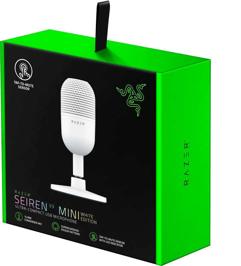 Razer | Srautinio perdavimo mikrofonas | Seiren V3 Mini | Baltas | Laidinis