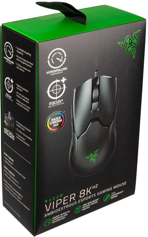 Esports Žaidimų pelė Razer Viper 8KHz, Juoda
