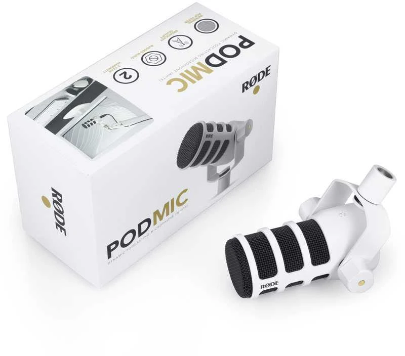 Rode RØDE PodMic - dinaminis mikrofonas, baltas
