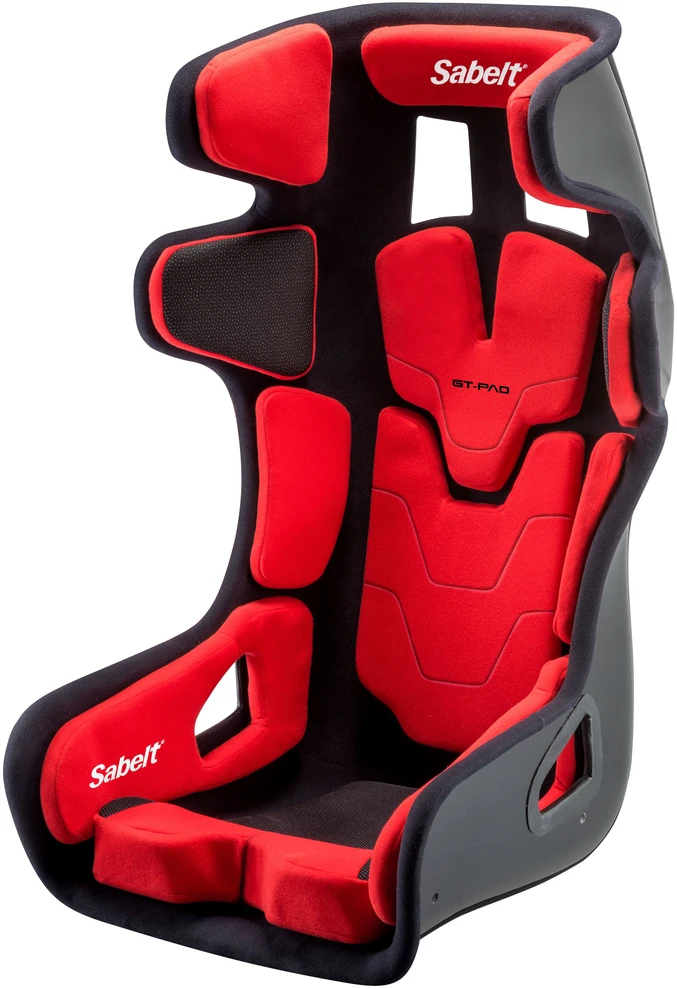 Sabelt GT PAD XL racing seat, fiberglass shell, FIA-approved, modular - juodas/red (00213-01-04-Raudonas)