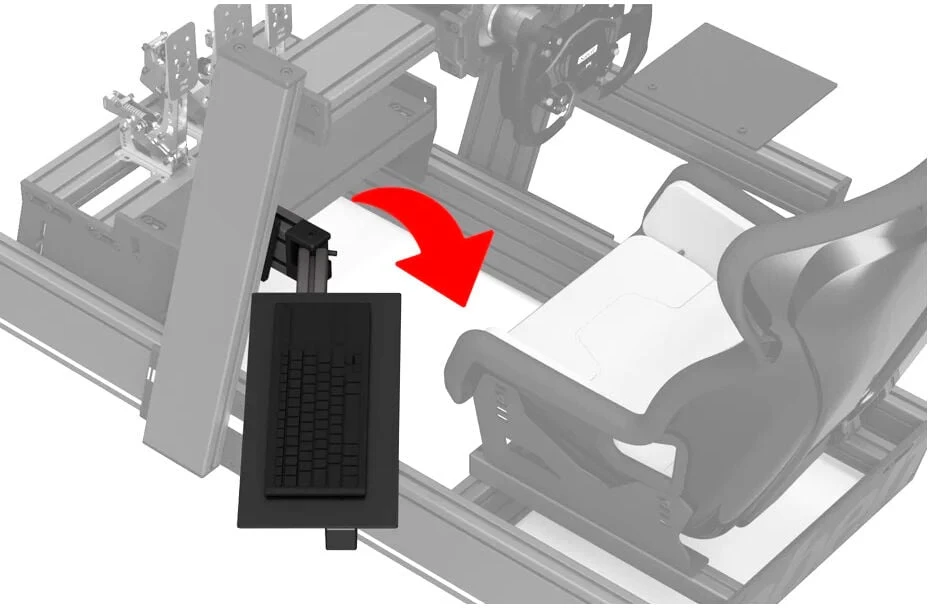Sabelt KEYBOARD TRAY, reguliuojamas laikiklis klaviatūrai - juoda