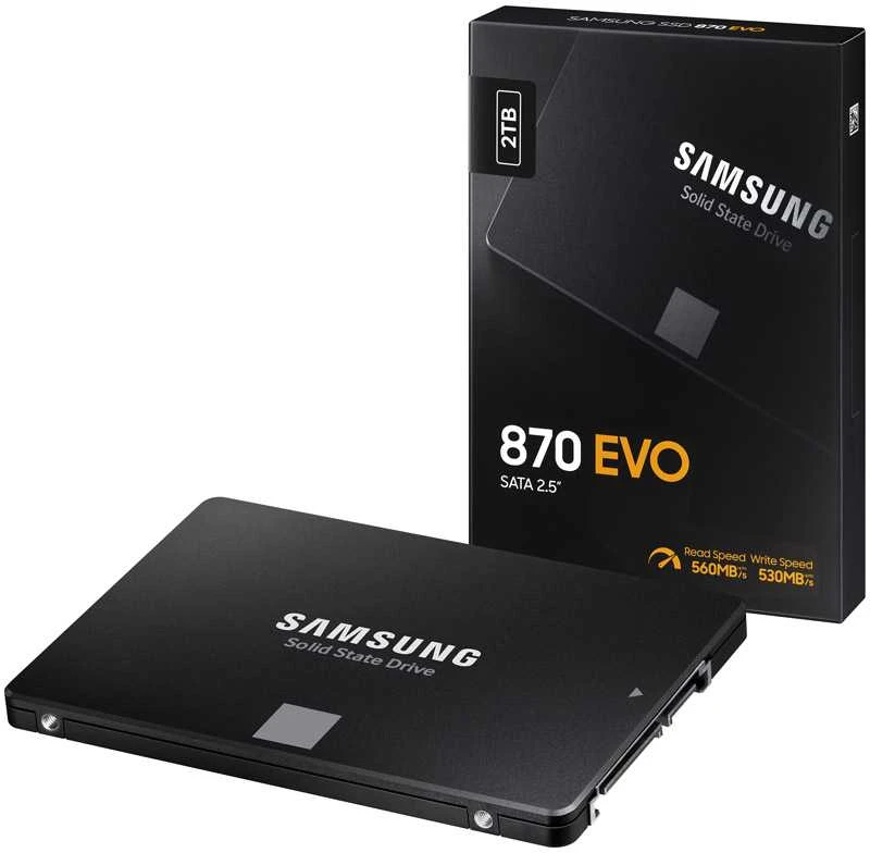 Kietasis vidinis diskas SSD SAMSUNG 870 EVO 2TB/SATA 3.0|MLC/MZ-77E2T0B/EU