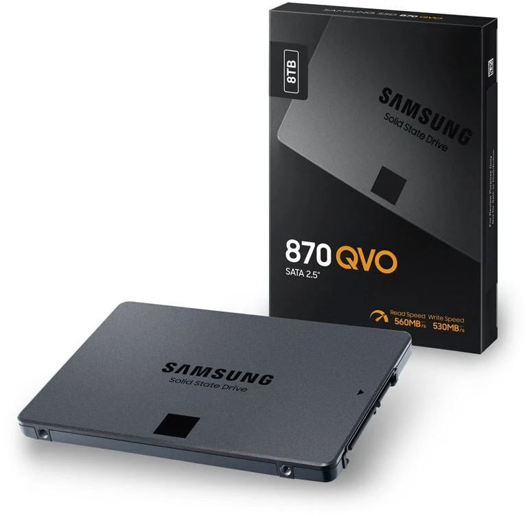 Kietasis diskas SSD SAMSUNG 870 QVO/8TB/SATA 3.0/MZ-77Q8T0BW