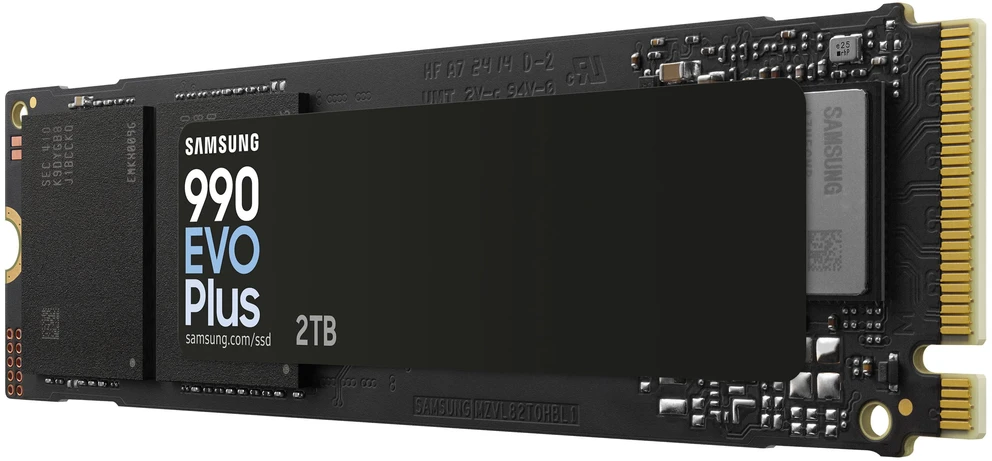 Samsung SSD | 990 EVO Plus | 2000 GB | SSD form factor M.2 2280 | Solid-state drive sąsaja NVMe | Skaitymo greitis 7250 MB/s | Rašymo greitis 6300 MB/s