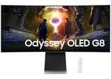 „Samsung Odyssey OLED G8 G85SD“, 34 colių žaidimų monitorius, 175 Hz, QD OLED, suderinamas su „FreeSync Premium Pro“ ir „G-SYNC“.