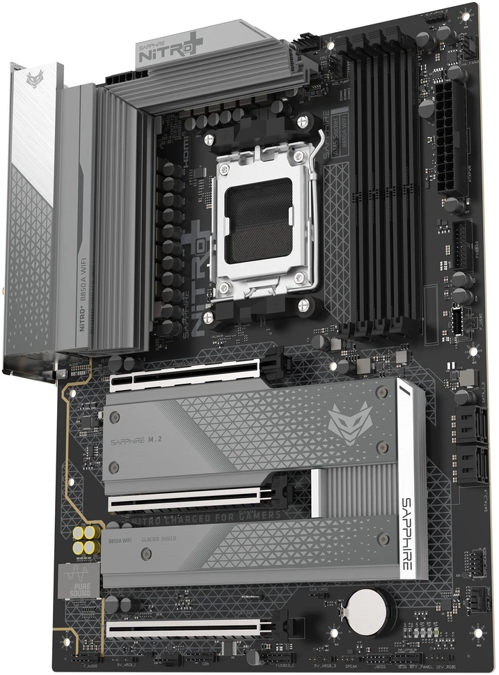 Sapphire NITRO+ B850A WIFI 7 AMD B850 Socket AM5 micro ATX pagrindinė plokštė