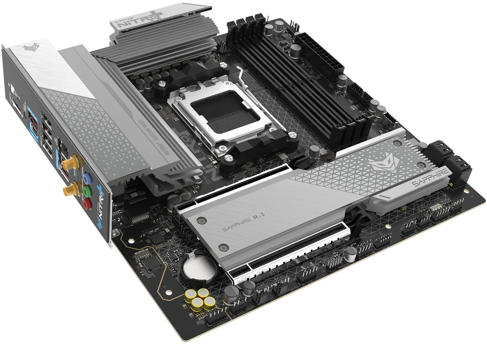 Pagrindinė plokštė Sapphire NITRO+ B850M WIFI AMD B850 Socket AM5 micro ATX plokštė