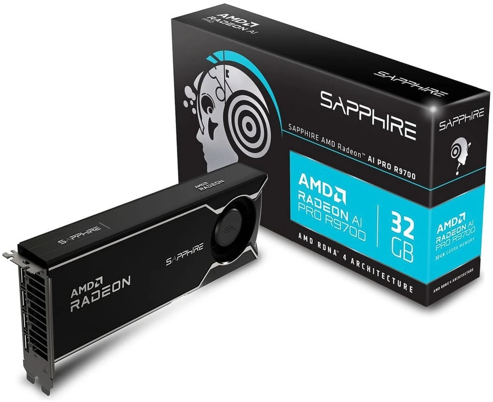 SAPPHIRE AI PRO R9700 32 GB vaizdo plokštė