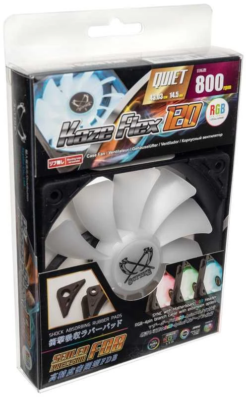 Scythe Kaze Flex RGB korpuso ventiliatorius, 800 U/min - 120mm