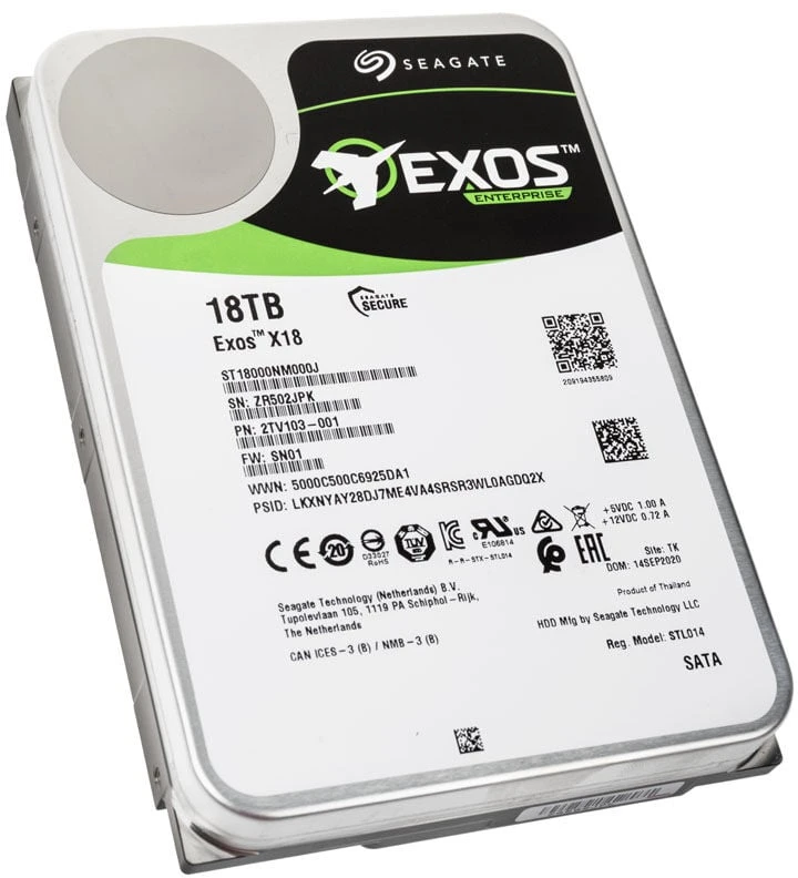 SEAGATE HDD serveris Exos X18 512E/4kn (3.5'/ 18TB/ SATA 6Gb/s / 7200rpm)