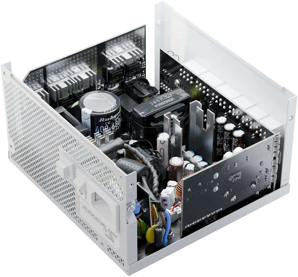 Seagate Seasonic Focus GX 80 PLUS Gold PSU, modular, PCIe 5.1 – 850 Watt, baltos spalvos