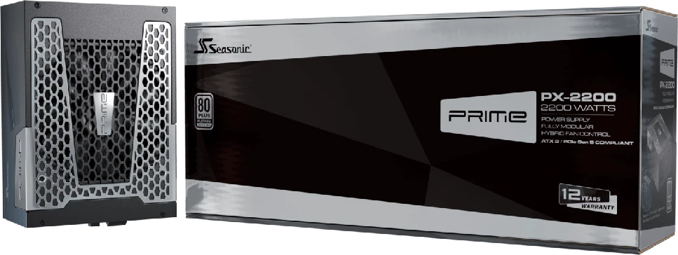 Seasonic Prime PX maitinimo blokas 2200 W 24 kontaktų ATX ATX Juodas