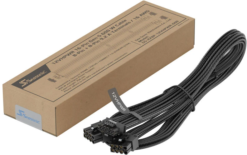 Seasonic WATX16883EW, 0,75 m, 2 x EPS 8 kontaktų, PCI-E x16 (3.0 karta), kištukas, kištukas, tiesus