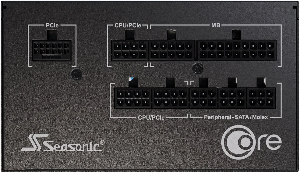 Seasonic Core GX 80 PLUS Gold PSU, modular, ATX 3.1, PCIe 5.1 – 750 Watt, juodos spalvos