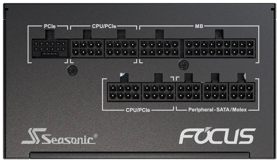 Seasonic Focus GX 80 PLUS Gold PSU, modular – 750 Watt, juodos spalvos