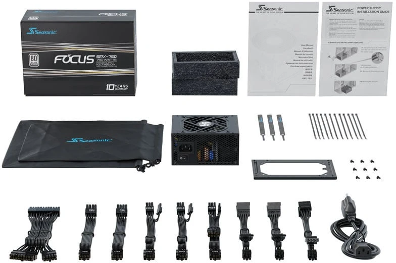 „Seasonic Focus SPX 80 PLUS Platinum“ maitinimo blokas, modulinis – 750 vatų