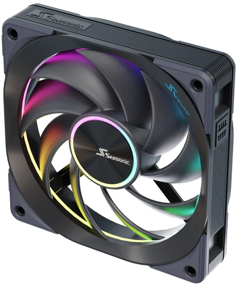 Seasonic MagFlow 1225 ARGB PWM korpuso ventiliatorius – 120 mm, 3 vnt. komplektas