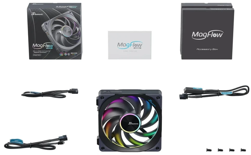 Seasonic MagFlow 1225 ARGB PWM korpuso ventiliatorius - 120mm