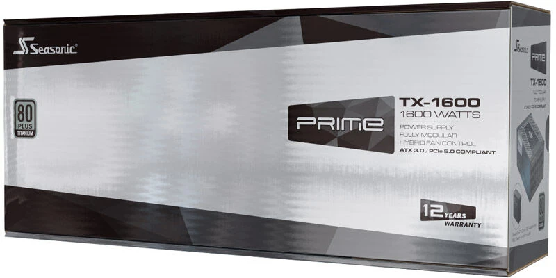 Seasonic Maitinimo blokas PRIME TX-1600 ATX 3.0, 80 PLUS Titanium sertifikatas