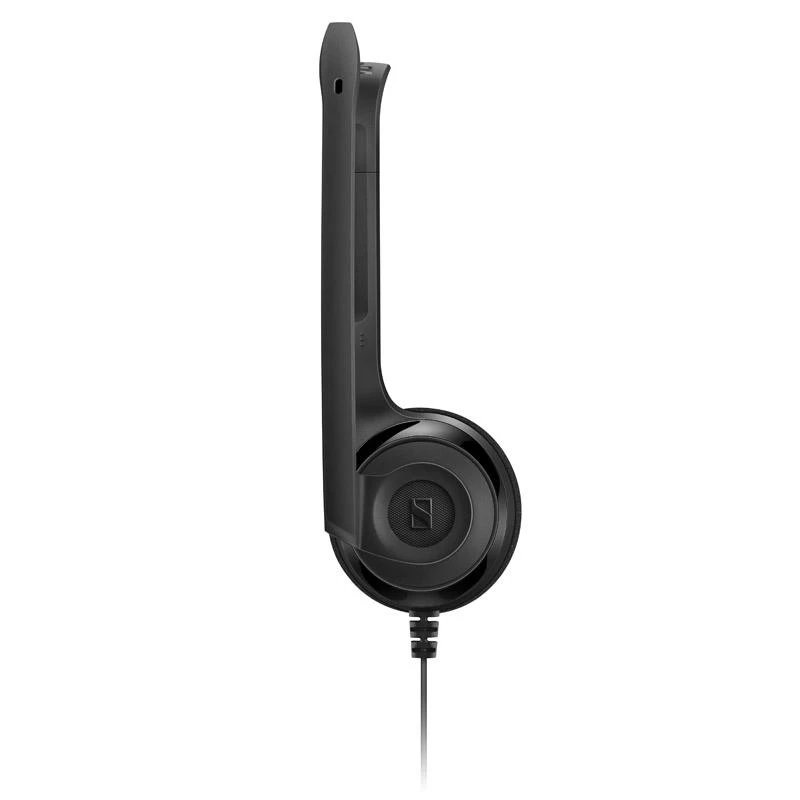 Itin lengvos kompiuterinės ausinės Sennheiser PC 3 CHAT, su mikrofonu, 2x 3.5mm, Juodos