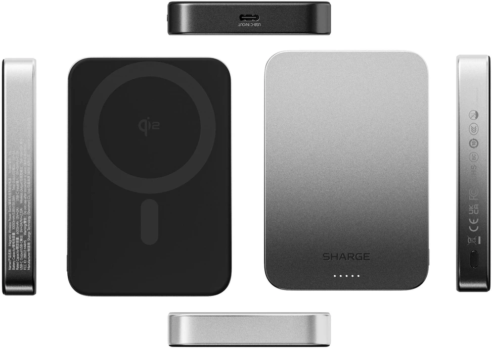 „Powerbank Azo SHARGE AeroMag Air Magnetic Wireless Ultra-slim Powerbank 10000mah Powerbank (YDD-AEROMAGAIR-M7)“