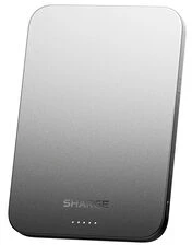 SHARGE AeroMag Air Powerbank, 15W Qi2, 20W USB-C - 5.000mAh, juodas