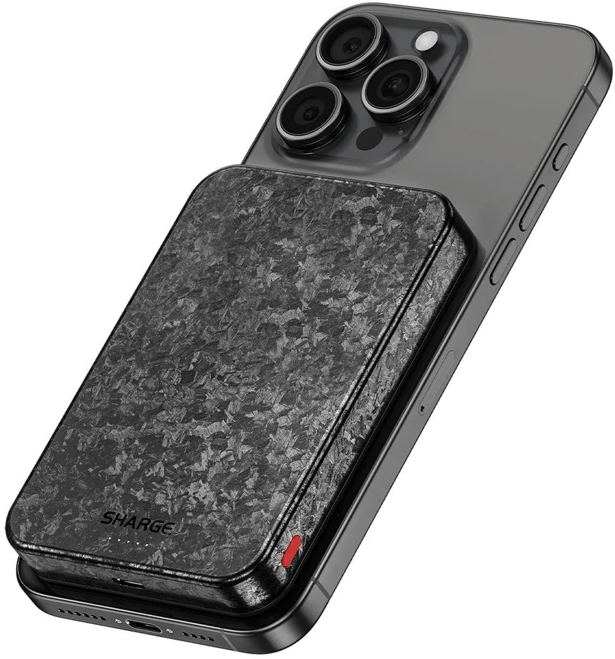 Rayovac SHARGE CarbonMag 10K Powerbank, 10.000mAh, 15W Qi2, 20W USB-C - juodas