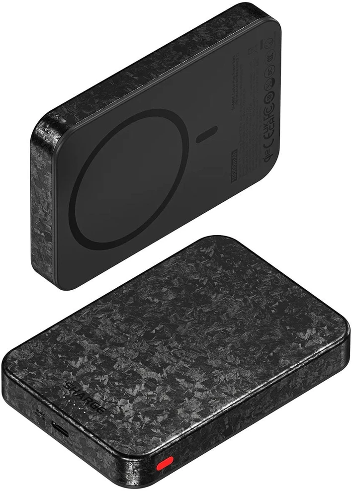 Rayovac SHARGE CarbonMag 10K Powerbank, 10.000mAh, 15W Qi2, 20W USB-C - juodas