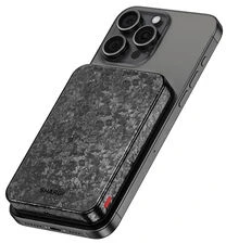 SHARGE CarbonMag 10K Powerbank, 10.000mAh, 15W Qi2, 20W USB-C - juodas