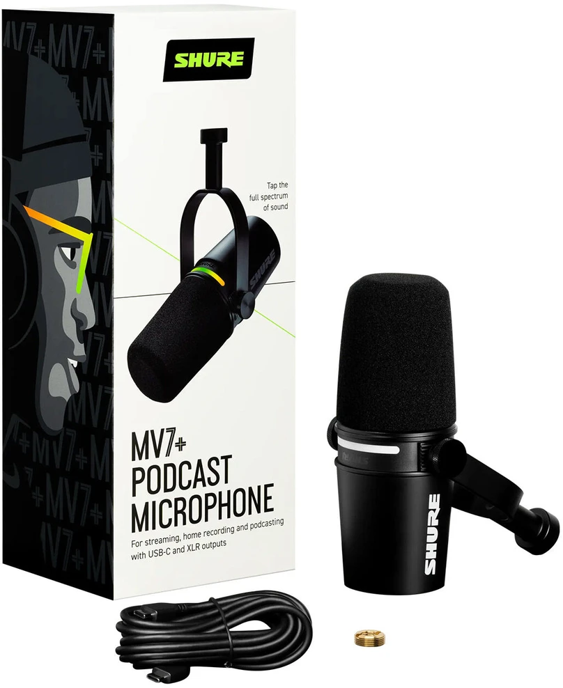 „Shure“ | Podcast'ų mikrofonas | MV7+