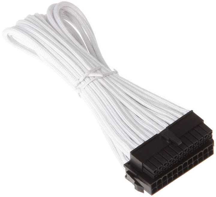 SilverStone SST-PP07-MBW 1 x pagrindinės plokštės 24 kontaktų jungtis, Išplėskite kabelio ilgio esamą maitinimo šaltinį, Suderinamas su visais PSU.