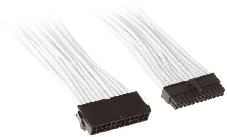 SilverStone SST-PP07-MBW 1 x pagrindinės plokštės 24 kontaktų jungtis, Išplėskite kabelio ilgio esamą maitinimo šaltinį, Suderinamas su visais PSU.