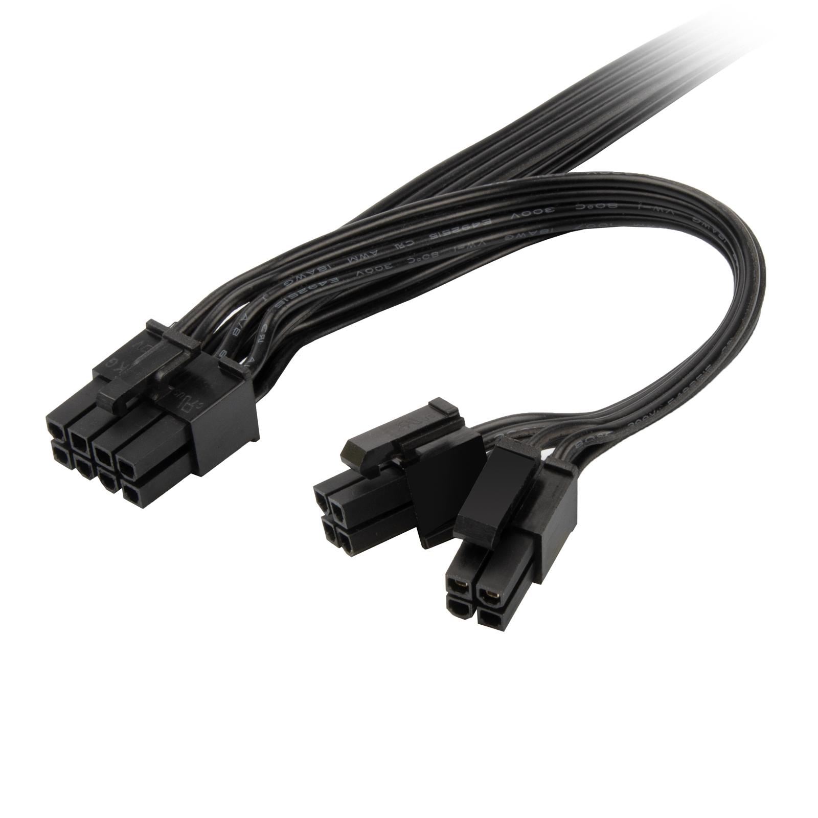 Kabelis zasilający Triton SilverStone 8-Pin EPS auf 8-Pin EPS & 4+4 Pin Adapteris