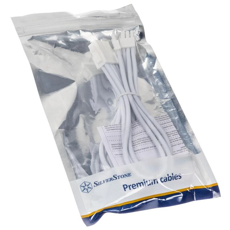 SilverStone maitinimo ilgintuvas SST-PP07E-PCI8W-V2, PCIe 8pin (6+2) (baltas, 30cm)