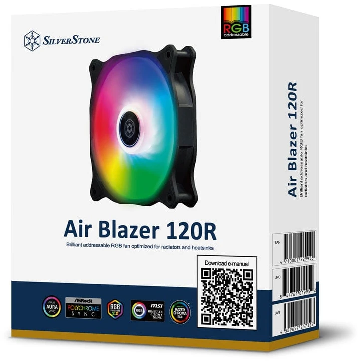 SilverStone Air Blazer 120R fan, ARGB – 120mm, juodas