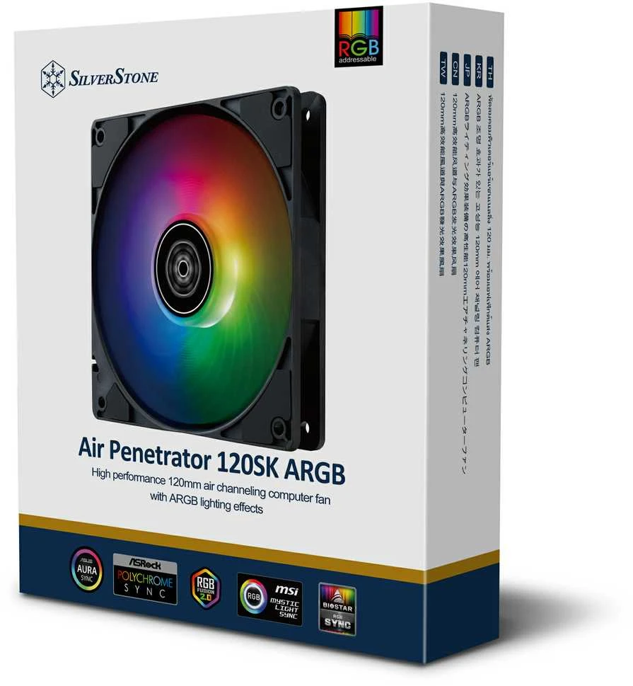 SilverStone Air Penetrator 120SK ARGB ventiliatorius (SST-AP120SKB-ARGB)