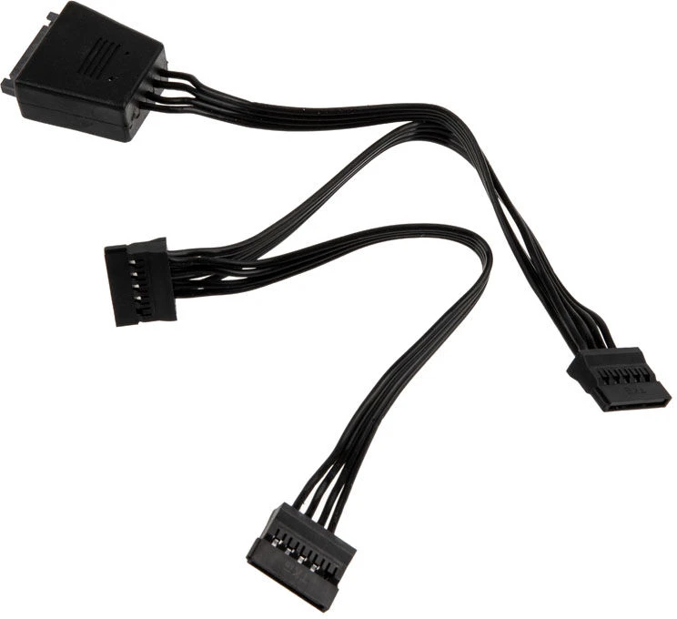 SilverStone SATA 15-pin - SATA 15-pin x3, 1.8m, Juodas (SST-CP06-L)