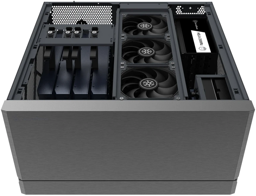 „SilverStone SST-CW04TB Crown 04“, HTPC korpusas - tamsiai pilkas