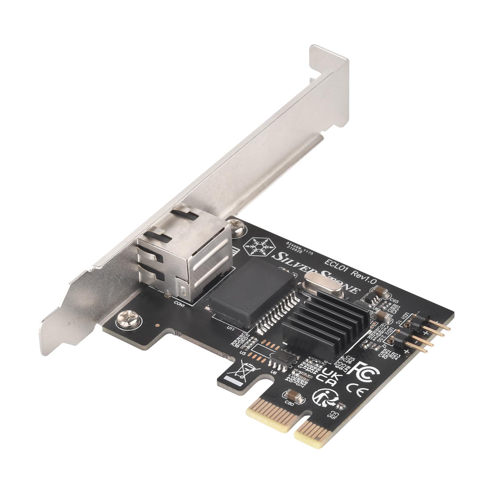 SilverStone ECL01 2.5G karta jungiama į tinklą PCIe