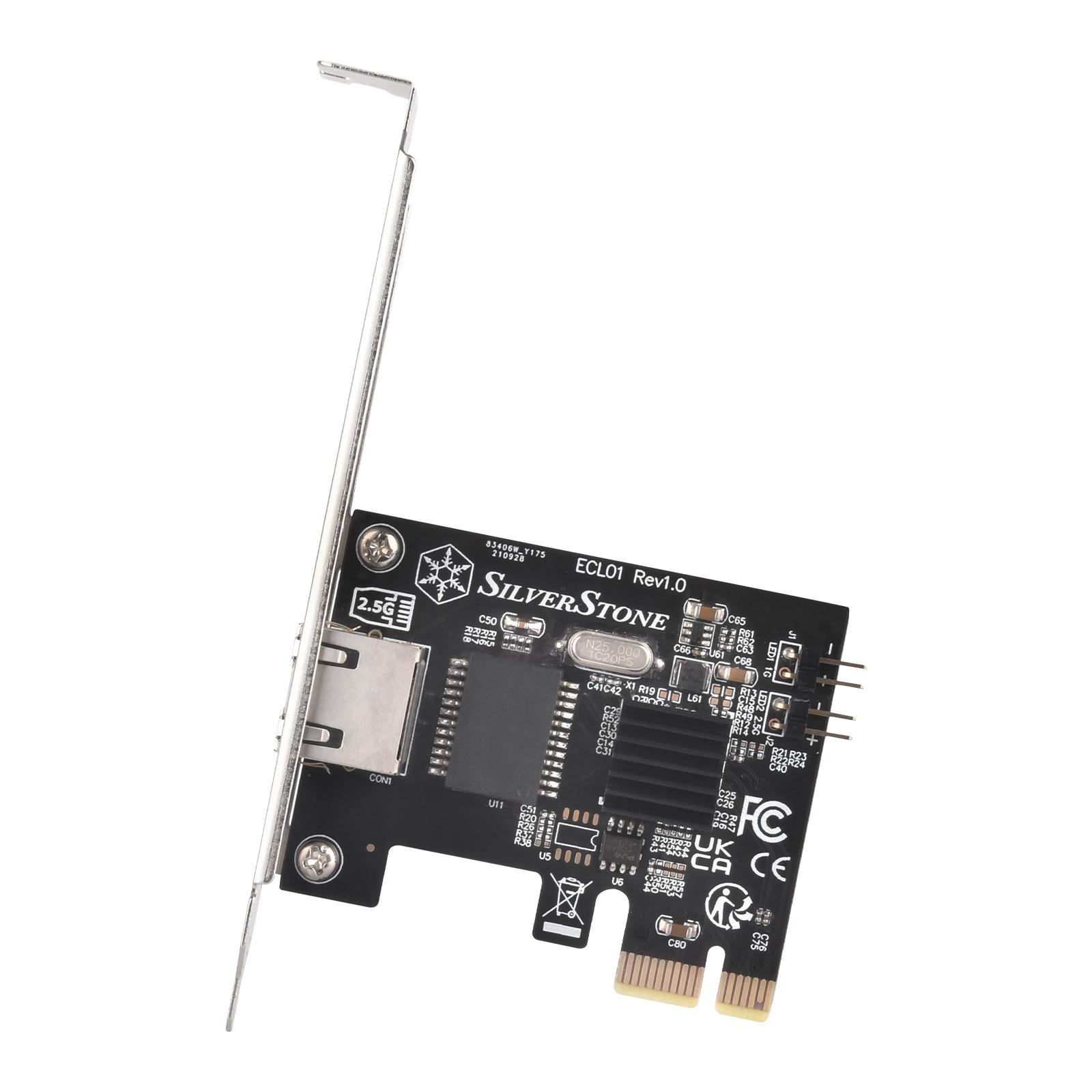 SilverStone ECL01 2.5G karta jungiama į tinklą PCIe