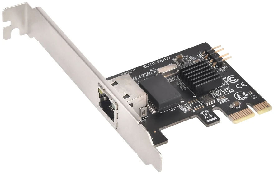 SilverStone ECL01 2.5G karta jungiama į tinklą PCIe