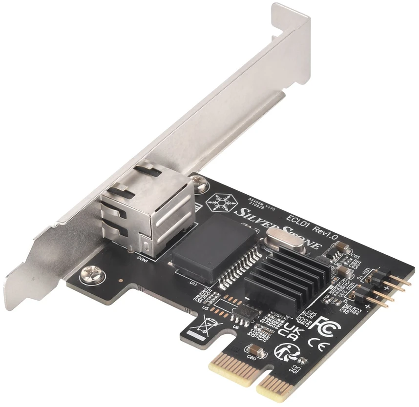 SilverStone ECL01 2.5G karta jungiama į tinklą PCIe