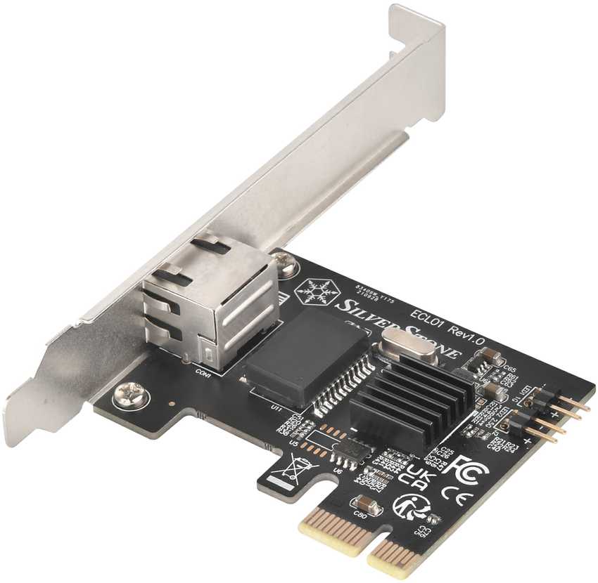 SilverStone ECL01 2.5G karta jungiama į tinklą PCIe