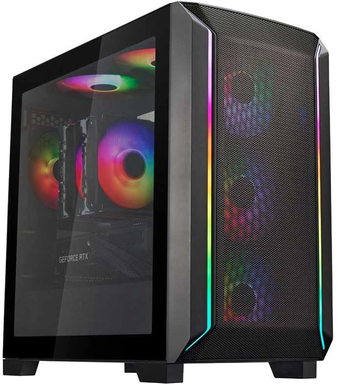 „SilverStone FARA 312 Micro–ATX“ korpusas, grūdintas stiklas – juoda