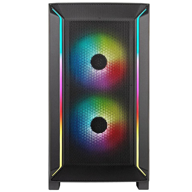 „SilverStone FARA 312 Micro–ATX“ korpusas, grūdintas stiklas – juoda