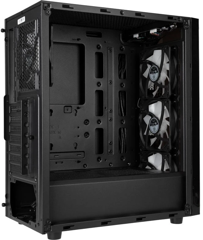 „SilverStone Fara B1 Pro Midi–Tower“, ARGB, grūdintas stiklas – juoda