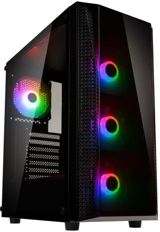 „SilverStone Fara B1 Pro Midi–Tower“, ARGB, grūdintas stiklas – juoda