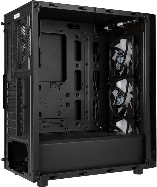„SilverStone Fara B1 Pro Midi–Tower“, ARGB, grūdintas stiklas – juoda