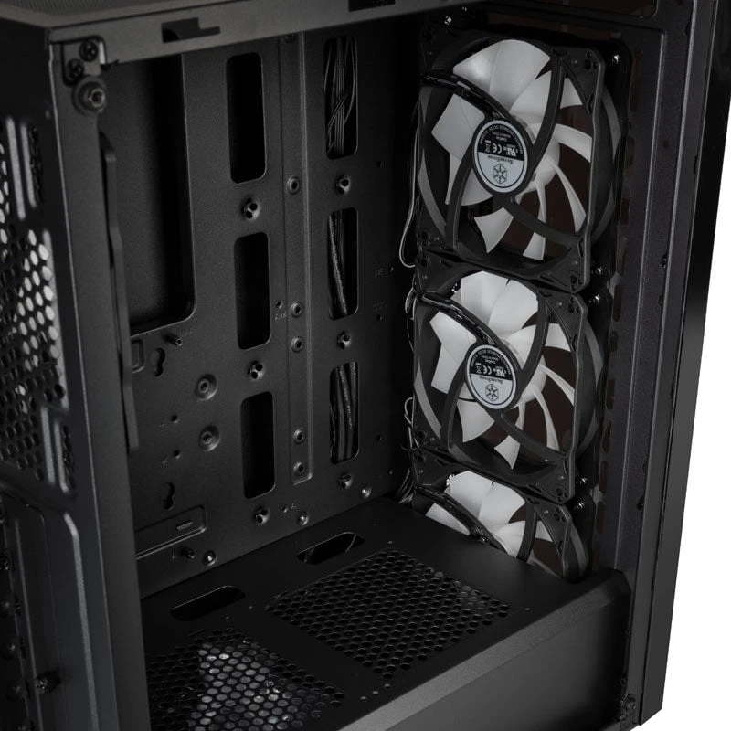 „SilverStone Fara B1 Pro Midi–Tower“, ARGB, grūdintas stiklas – juoda