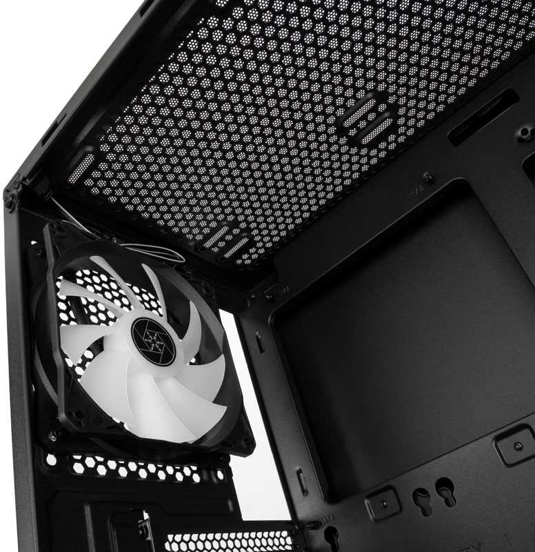 „SilverStone Fara B1 Pro Midi–Tower“, ARGB, grūdintas stiklas – juoda